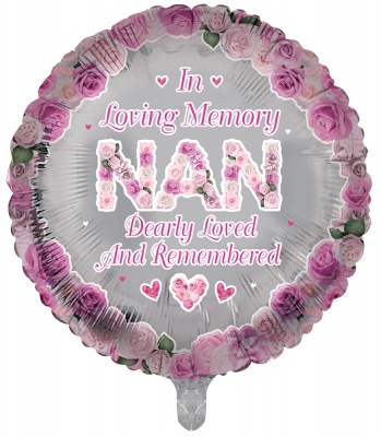 In Loving Memory Nan 18'' Round Shaped Foil Balloon